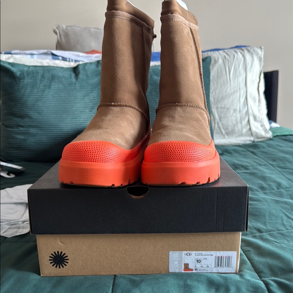 UGG Brown and Orange Winter Boots